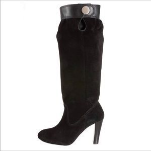 Michael Kors - Black Suede - Harness, Slouch Knee Boots